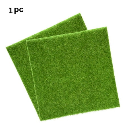 Tebru Artificial Lawn, 2 Sizes Synthetic Artificial Grass Mat Turf Lawn Garden Micro Landscape Ornament Home Decor, Artificial