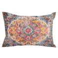 thumbnail image 2 of Bohemian Tribal Throw Pillow Cover,Ethnic Floral Vintage Geometric Multi Rectangle Decorative Pillow Case Protector Soft Cushion Cover Lumbar Pillowcase for Couch Sofa Bedroom Car Decor 20x30 Inch, 2 of 8