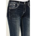 thumbnail image 4 of Grace In La Women's In Dark Wash Sequin Pocket Mid Rise Bootcut Stretch Denim Dark Wash 29W x 34L, 4 of 4