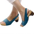 thumbnail image 3 of CNKOO Sandals For Women Elegant Comfortable Open Toe Low Chunky Heel Sandals, 3 of 6
