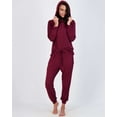 thumbnail image 6 of Real Essentials 4 Piece: Women's Long Sleeve Pullover Hoodie Henley Sweatshirt & Jogger Set- Athletic Lounge Sweatsuit, 6 of 7