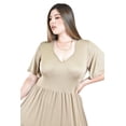 thumbnail image 4 of Vestido midi casual Roman Fashion /Tallas Extras, 4285 (Cafe) cafe 40, 4 of 6
