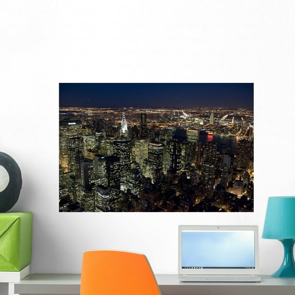 New York City Uptown Wall Mural by Wallmonkeys Peel and Stick Graphic (24 in W x 16 in H) WM130149