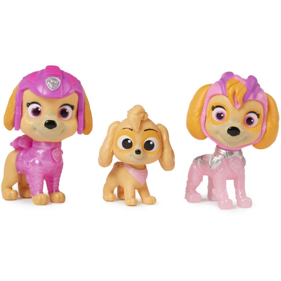 PAW Patrol: The Mighty Movie, Exclusive Skye 3-Piece Figures Set for Kids Ages 3 