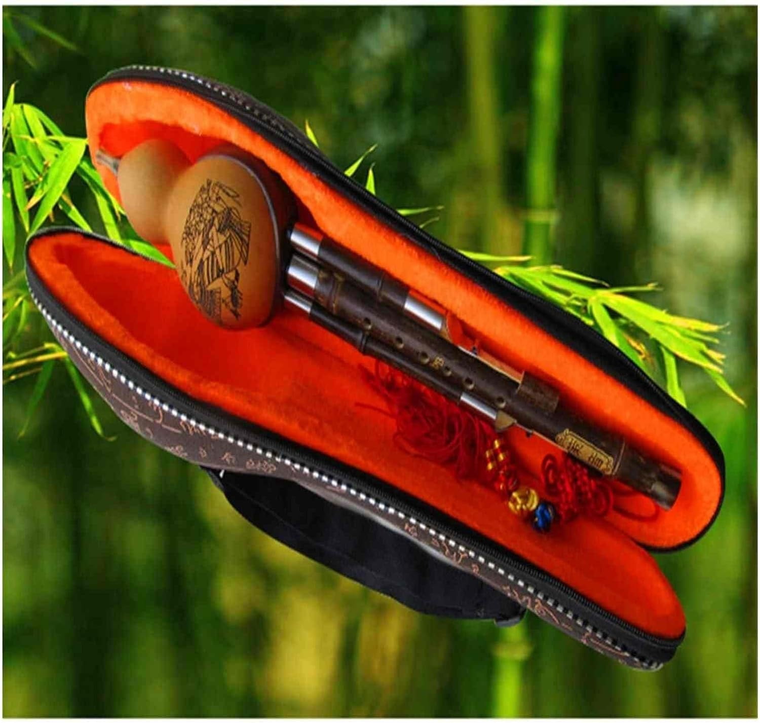 Bamboo Flute Hulusi 3 Tone Gourd Flauta Crashproof Calabash Hulusi Folk Musical Instruments Professional Cucurbit Flauta Chin, [Energy Class A]