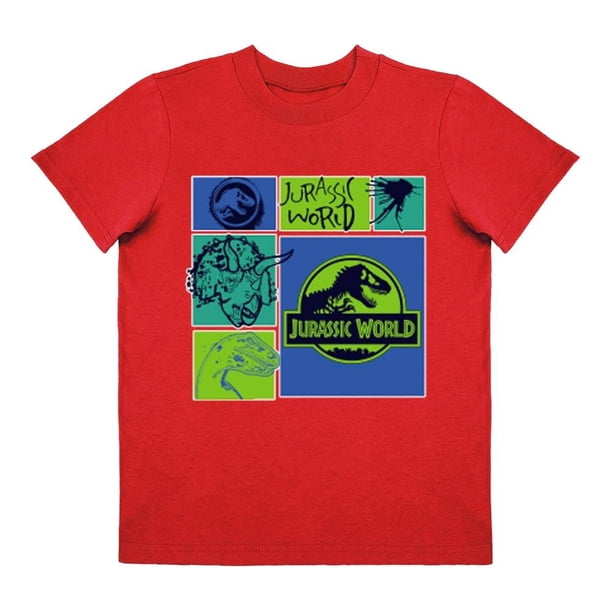 Playera Para Niño Jurassic World Jurassic World Cuello Redondo Manga Corta Talla 6 Rojo