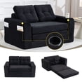 thumbnail image 6 of S-HOME Versatile Fold Out Floor Couch Bed Memory Foam Cushions With Side Pockets And Cup Holders For  Living Room And Bedroom Spaces
, Black, 6 of 18