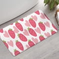 thumbnail image 2 of Strawberry Plants Fruit Heart White Pattern Bathroom Rugs Mat,Non Slip Microfiber Bathroom Rug,Rubber Backing,Soft Bathroom Mats for Bathroom Floor,Tub and Shower,17x30in(43x75cm), 2 of 5