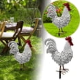 thumbnail image 2 of Independence Day Metal Rooster Garden Statues & Sculptures, Flat Chicken Yard Art Decor Standing Animal Lawn Ornament for Backyard Patio Kitchen Decorations, 2 of 8