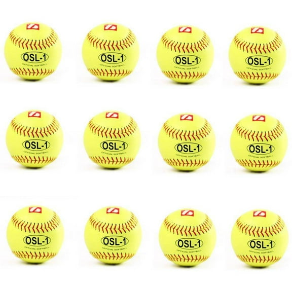 Barnett OSL-1 High competition SoftBall, Size 12", Yellow, 1 Dozen