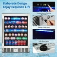 thumbnail image 2 of Luku 24 Inch Beverage Refrigerator, 5.1 Cu.Ft Beverage Fridge, 166 Cans Capacity Drink Fridge with 36～60°F Adjustable Digital Temperature Control Compressor and Safety Lock, 2 of 7