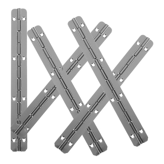 Soimiss 5Pcs Black Metal Piano Hinges with Multiple Screw Holes for Wood Doors