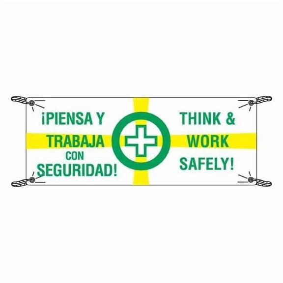 Brady Banner,48 in x 120 in,Polyethylene 106306