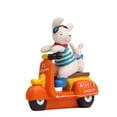 thumbnail image 1 of Figura de resina de perro y conejo en patinete para decoración de jardín, 1 of 2
