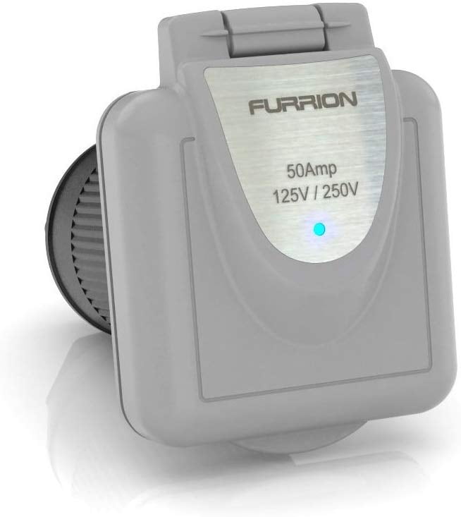 Furrion 50 Amp 125/250 Volt Shore Power Inlet built with Marine Grade quality and Furrion