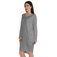thumbnail image 2 of Inkmeso Long Sleeve Midi Tshirt Dress With Pockets Plus Size High Low Baggy Jersey Dress, 2 of 8