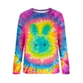 thumbnail image 4 of Fashion Women Easter Printed Round Neck Long Sleeve T-Shirt Printing Sweatshirt Blouse Tops, 4 of 5