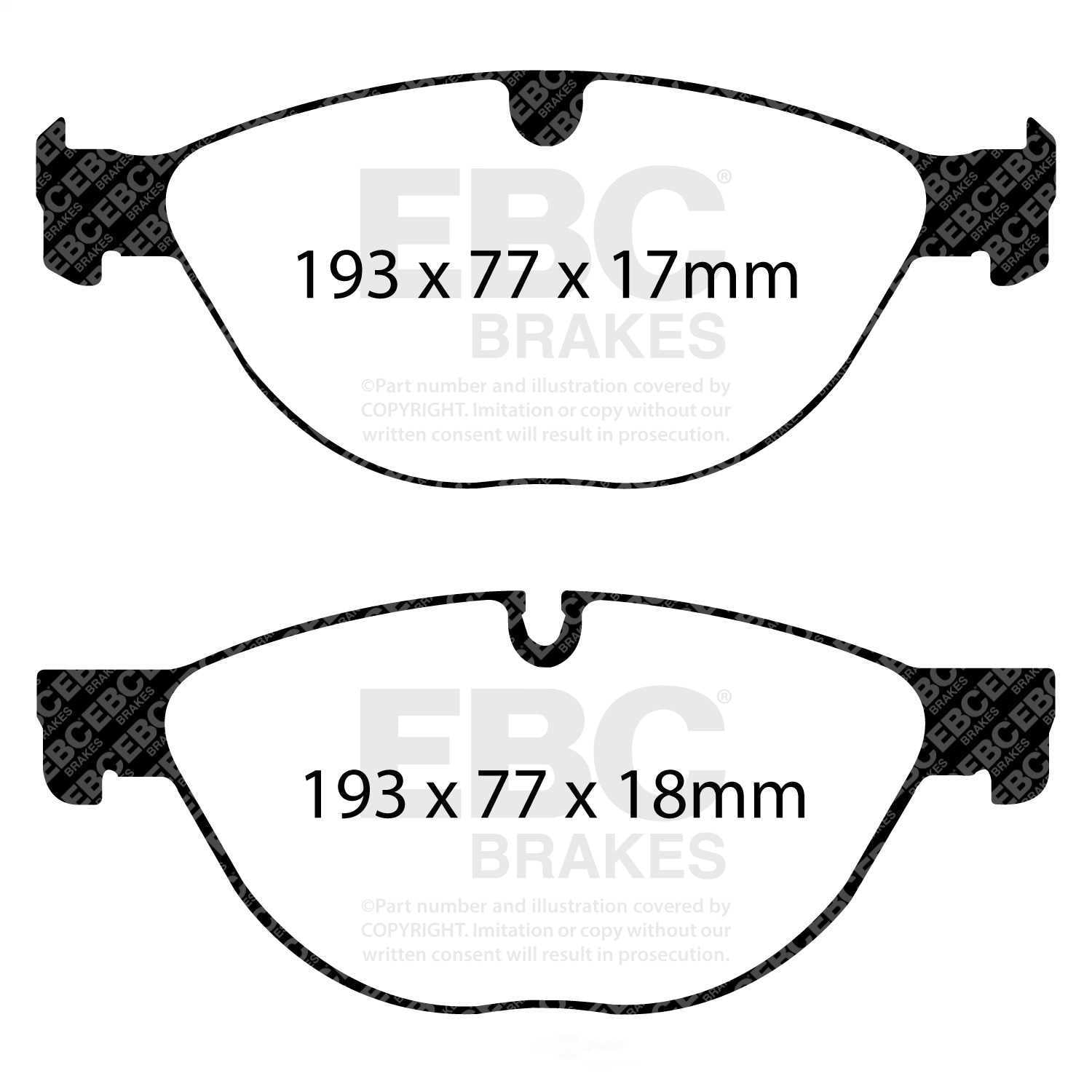 EBC Brakes Redstuff Premium Fast Street Pad For All Engine Sizes Fits select: 2010-2015 JAGUAR XF, 2011-2012 JAGUAR XJL