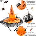 thumbnail image 3 of Gorro ZeediX con plumas de bruja para Halloween con diadema, 6 unidades, 3 colores, 3 of 7