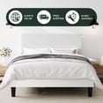 thumbnail image 4 of Amolife Queen Size Platform Bed Frame with Corduroy Fabric Upholstered Adjustable Height Headboard, Off-White, 4 of 7