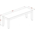 thumbnail image 6 of East West Furniture LYB-Cap-W Lynfield Dining Bench with Wood Seat, 52x15x18 Inch, Cappuccino, 6 of 7