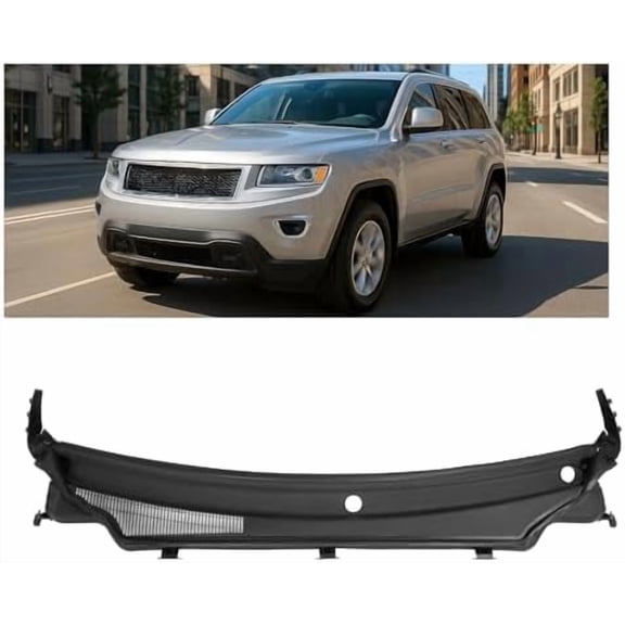 Kojem Black Cover Compatible with 2011-2015 Jeep Grand Cherokee Air Inlet Window Cover Cowl Top Panel 2011-2015 Replacement For Ch1271101