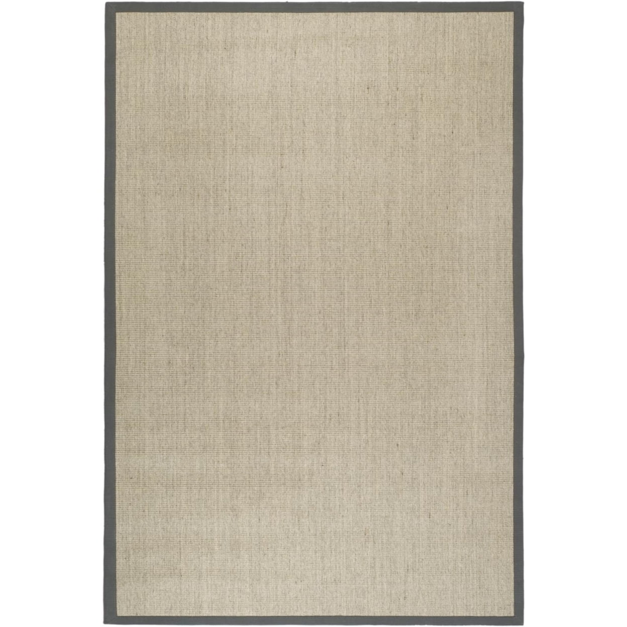 SAFAVIEH Natural Fiber Forrester Border Sisal Area Rug, Marble/Grey, 9' x 12'