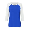 thumbnail image 5 of Shirt for Women's Fashion Casual Raglan Sleeve Round Neck 3/4 Sleeve Loose Printed T-Shirt Ladies Top, 5 of 5