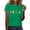 #066-Green, variant on Craaazy Women's Short Sleeve Shamrock Printed Crewneck St Patricks Day T Shirts Gifts