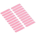 thumbnail image 1 of Unique Bargains 10 Paires de Couvre-Bracelets Snapback, Double Rangée 14 Trous Plastique Réglable Boucle de Remplacement (Rose), 1 of 7