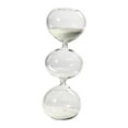thumbnail image 1 of Adorno de reloj de arena de tres niveles, herramienta de gestión del tiempo, adorno de reloj de arena pequeño Arena blanca, 1 of 9