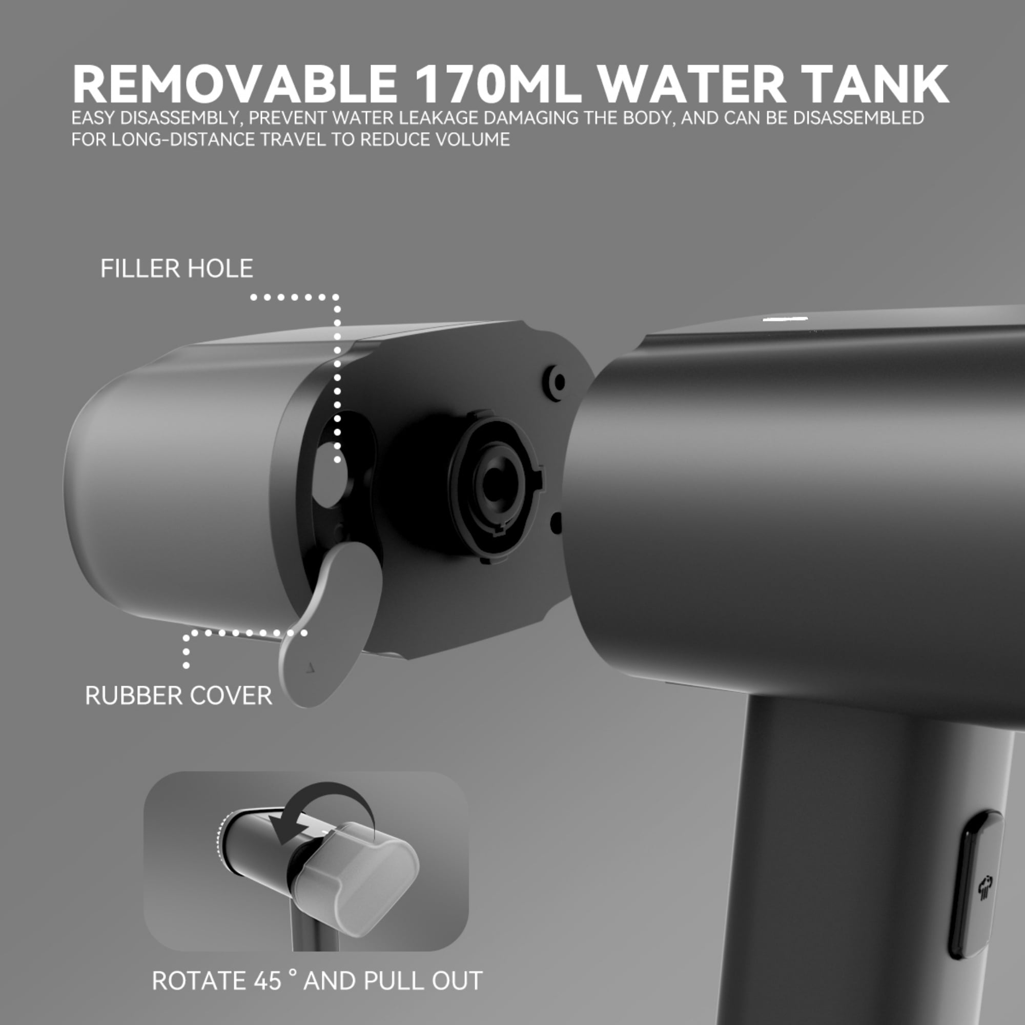 INSMART Travel Steamer for Clothes,1300W Travel Size Garment Steamer,Horizontal & Vertical Steaming with 170mL Water Tank, Steamer & Iron 2-in-1, 3 Steam Modes for Home, Office & Travel