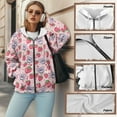 thumbnail image 6 of FOR U DESIGNS Strawberry Koala Zip Hoodies for Women Oversized Hooded Jackets Trendy Size M Ladies Zip Up Hoodie with Pockets and Drawstring Women Polyester Sportswear, 6 of 7