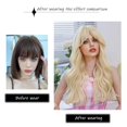 thumbnail image 6 of PEAKIN Fashion Women's Wig Light Gold Long Curly Hair 23-inch Figure-Eight Bangs High-Temperature Resistant Wig, 6 of 6