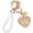 Gold, variant on Heart Shaped Rhinestone Keychain Sparkly Crystal Car Key Ring For Women Purse Bag Wallet Accessory