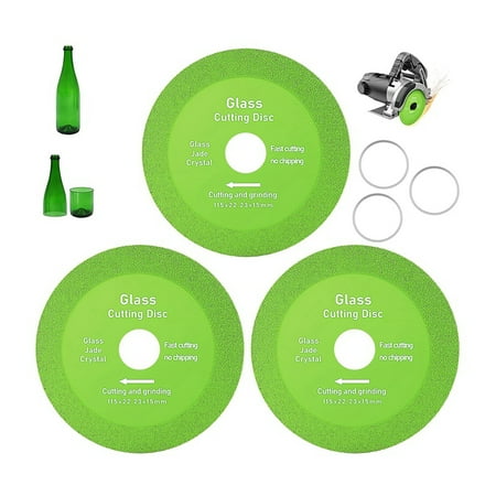 

4.5in Glass Cutting Disc for Angle Grinder 3PCS Diamond Cutting Disc with Annular Ceramic Diamond Saw Blade Wheel