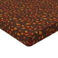 thumbnail image 4 of Ambesonne Autumnal Leaves Fitted Sheet, Leafy Pattern Print, Twin Size, Dark Pink Burnt Orange, 4 of 5