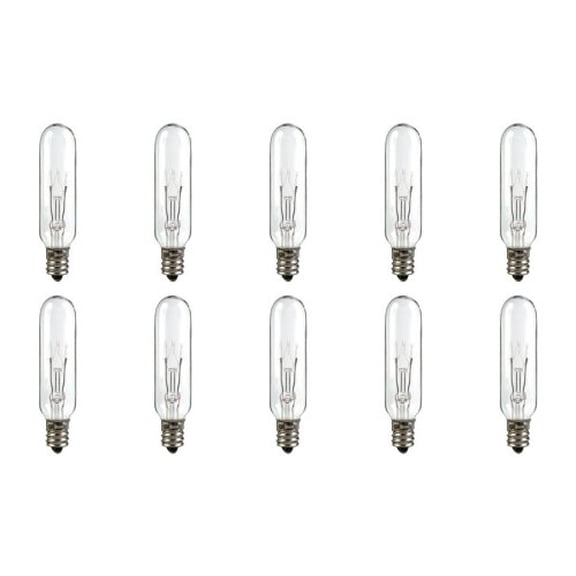 CEC Industries #15T6-130V Bulbs, 130 V, 15 W, E12 Base, T-6 shape (Box of 10)