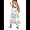 thumbnail image 1 of Vestido de Verano Sin Mangas con Estampado Floral y Escote en V para Mujer Azul M, 1 of 9