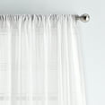thumbnail image 3 of Martha Stewart Delicate Stripe Curtain Panel Pair, White, Pole Top, Sheer, Indoor, Adult, 2 Piece Set, 50" x 95", 3 of 5
