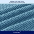 thumbnail image 5 of Subrtex 3-Piece High Spandex Textured Grid Sofa Slipcover, Separate Cushion Cover (Denim Blue, Loveseat), 5 of 8
