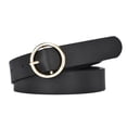 thumbnail image 4 of unbranded Women Casual Dress Belt Belt with Round Buckle For Dress and Jeans Accessories (Black), 4 of 8