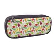 thumbnail image 2 of Lsque Cartoon Vegetables Printed Big Capacity PU Leather Pencil Case Large Pencil Pouch Stationery Pen Bag Pencil Holder for Teen, 2 of 6