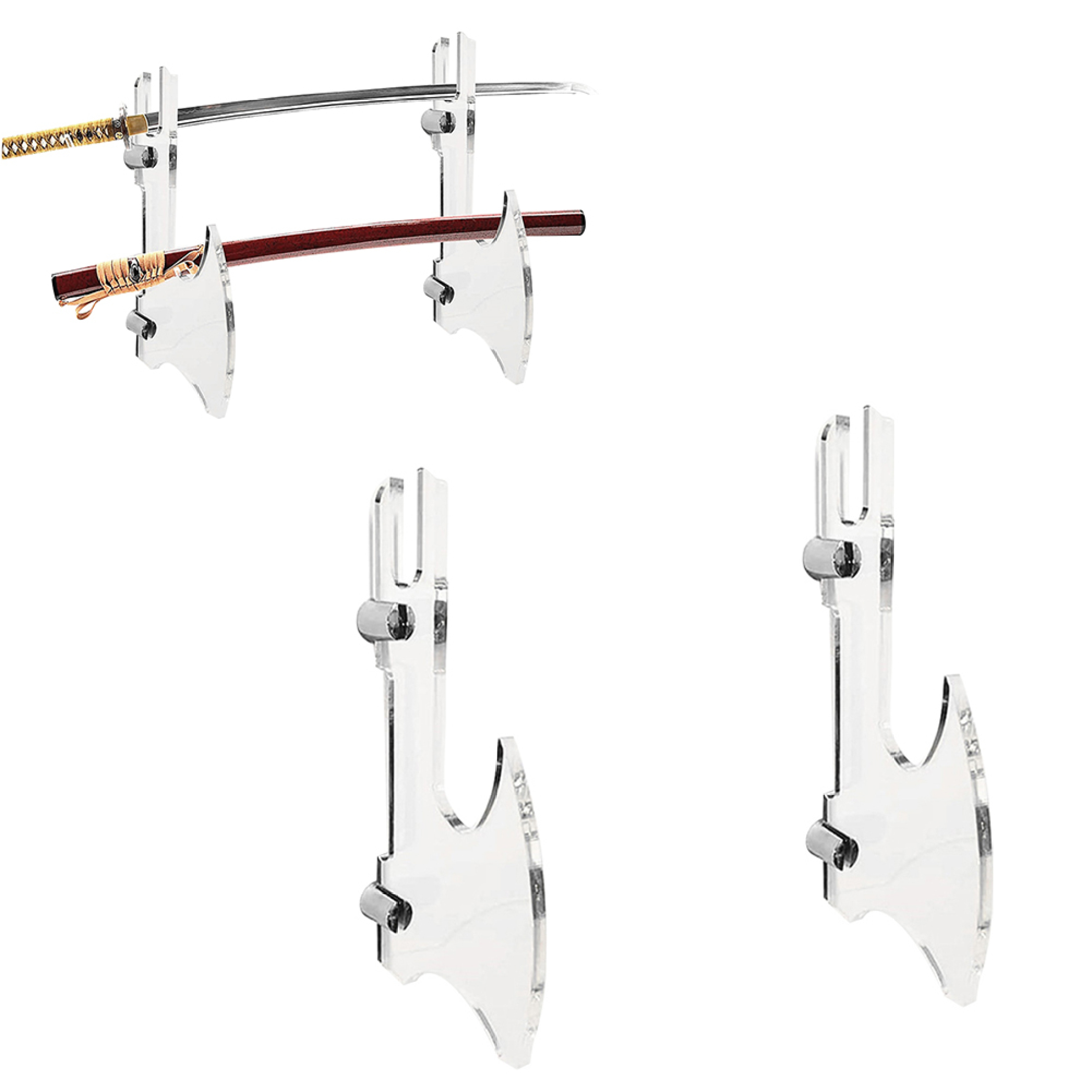 EUBUY Sword Stand DoubleLayer WallMounted Tatsu Yamashiro Display