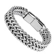 thumbnail image 1 of Pulsera punk simple y dominante de hip-hop para hombres de acero de titanio de doble capa gruesa de hip-hop, 1 of 5