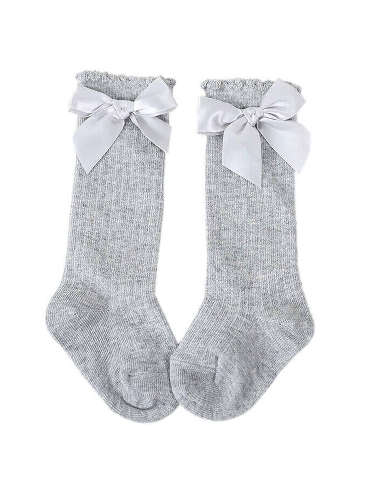 Kids Essentials Baby Boy Girl Personalised Knitted Bow Blanket Blue Pink White Grey Grey Bow