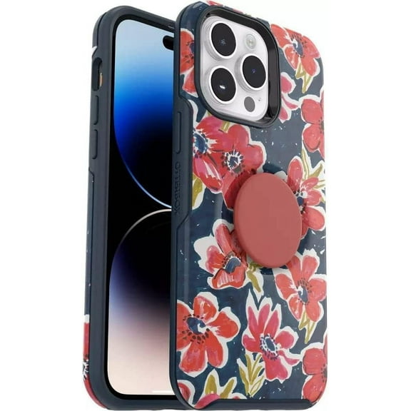 OtterBox   Pop Symmetry Series Case for iPhone 14 Pro, Flowerama
