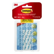 Command Clear Decorating Clips Megapack, 100 Clear Decorating Light Clips, 104 Mini Clear Strips