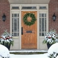 thumbnail image 2 of Northlight Real Touch™ Pre-Lit Blue Spruce Artificial Christmas Wreath - 36" - Clear Lights, 2 of 8