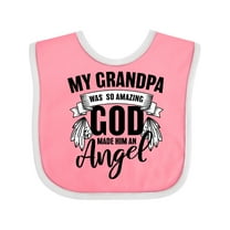 Inktastic My Grandpa Was So Amazing God Made Him an Angel Boys or Girls Baby Bib